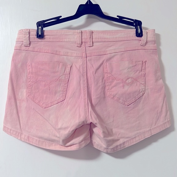 My Denim Devil, size 7, pink denim bleach washed shorts, EUC. - Picture 4 of 5